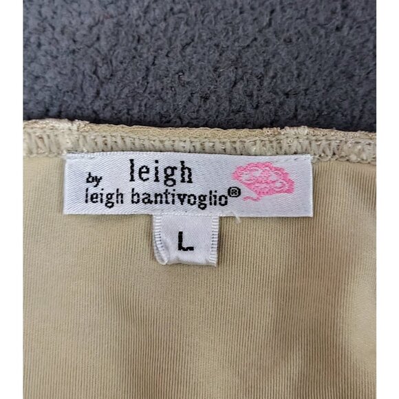 Leigh Bantivoglio Womens (L) Vtg Beige French Lace Top Babydoll Coquette Bow Y2K - Picture 2 of 8